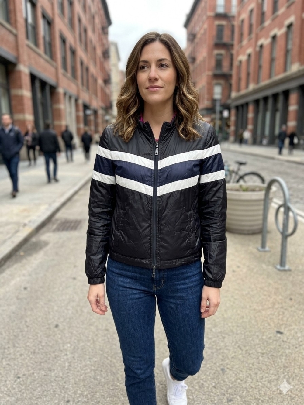 Marc Cain Reversible Windbreaker Jacket zipper Call Out